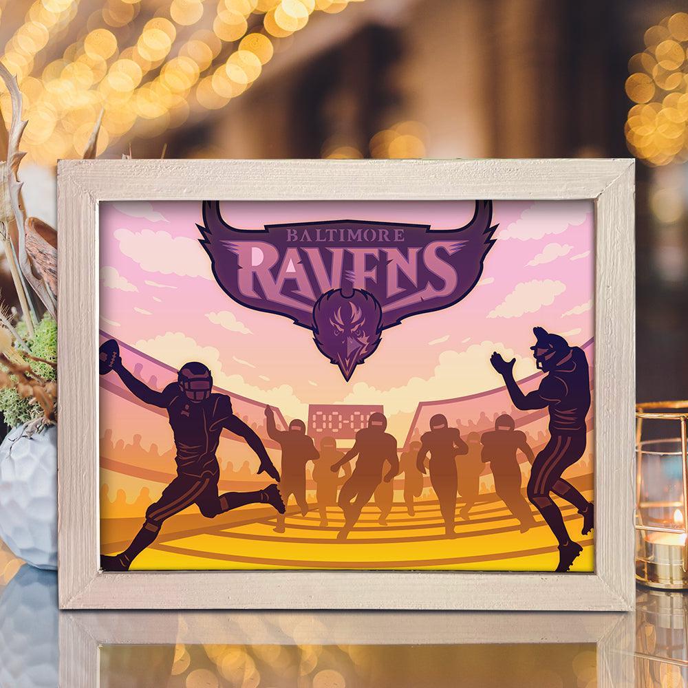 Baltimore Ravens – Paper Cut Light Box File - Cricut File - 20x26cm 