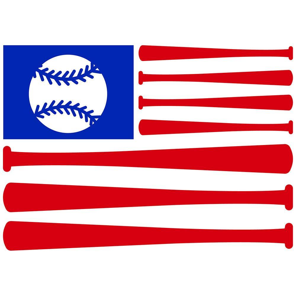 American Flag Baseball SVG PNG CLIPART