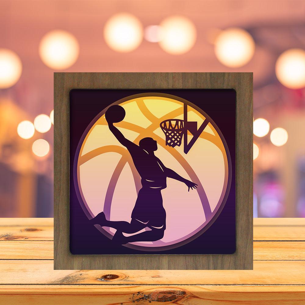 Basketball 3 – Paper Cut Light Box File - Cricut File - 20x20cm - LightBoxGoodMan - LightboxGoodman