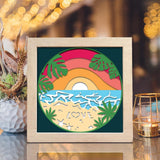 Beach 2 – Paper Cut Light Box File - Cricut File - 8x8 inches - LightBoxGoodMan - LightboxGoodman