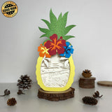 Beach 2 - Paper Cut Pineapple Light Box File - Cricut File - 14,3x28,7cm - LightBoxGoodMan - LightboxGoodman