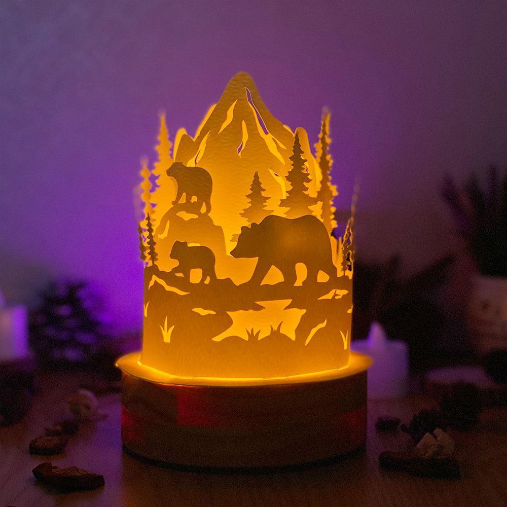 Bear - 3D Dome Lantern File - Cricut File - LightBoxGoodMan - LightboxGoodman