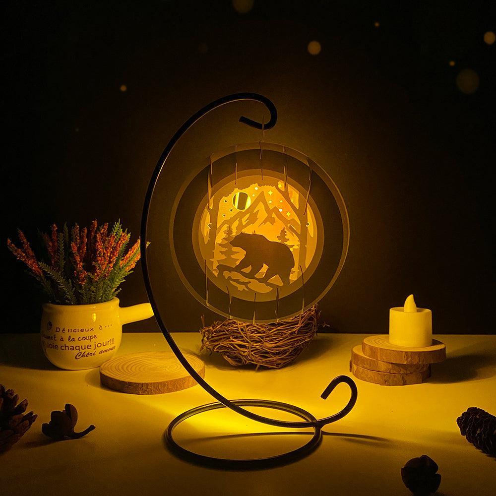 Bear - 3D Pop-up Light Box Ornament File - Cricut File - LightBoxGoodMan - LightboxGoodman