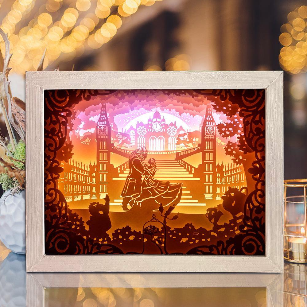 Beauty And Beast 1 - Paper Cut Light Box File - Cricut File - 8x10 inches - LightBoxGoodMan - LightboxGoodman