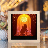 Beauty And Beast 2 Square - Paper Cut Light Box File - Cricut File - 8x8 inches - LightBoxGoodMan - LightboxGoodman
