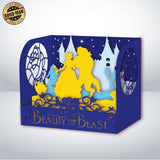 Beauty And The Beast - Paper Cut Mini-Showcase File - Cricut File - 10x12cm - LightBoxGoodMan - LightboxGoodman