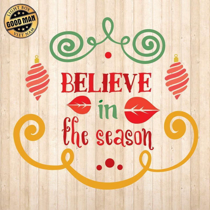 Believe in the Season - Cricut File - Svg, Png, Dxf, Eps - LightBoxGoodMan - LightboxGoodman