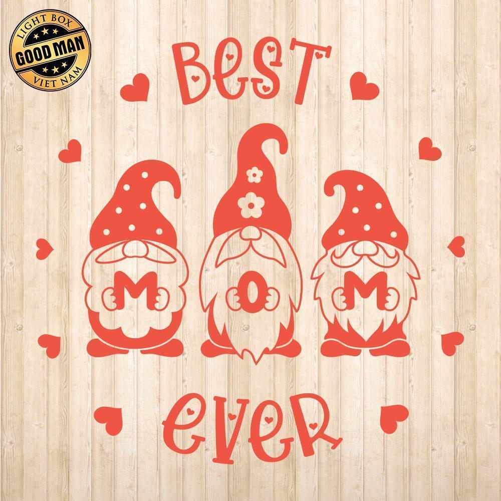 Best Mom Ever Gnomers - Cricut File - Svg, Png, Dxf, Eps - LightBoxGoodMan - LightboxGoodman