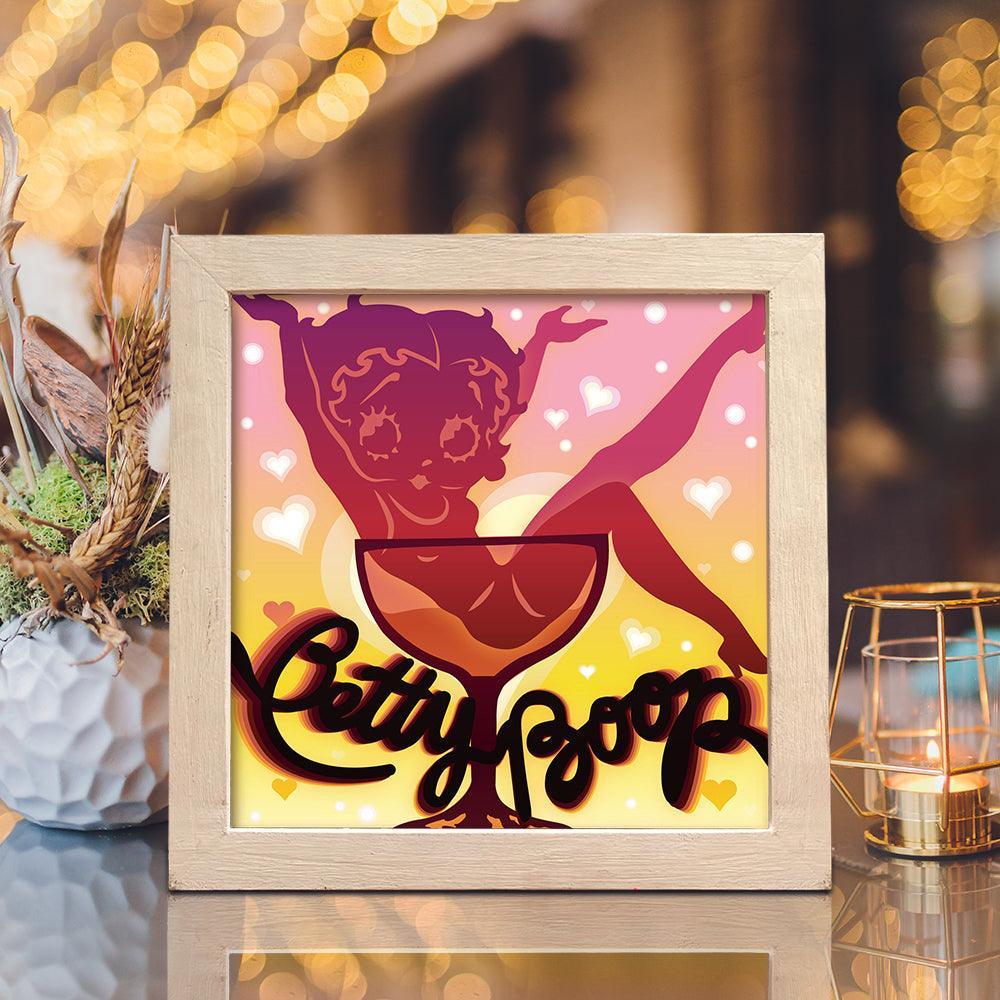Betty Boop – Paper Cut Light Box File - Cricut File - 8x8 inches - LightBoxGoodMan - LightboxGoodman