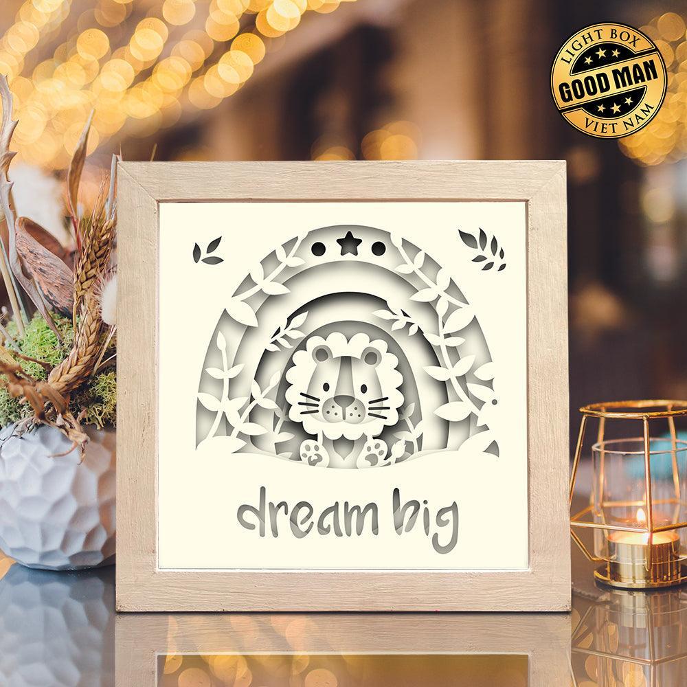 Big Dream – Paper Cut Light Box File - Cricut File - 8x8 inches - LightBoxGoodMan - LightboxGoodman