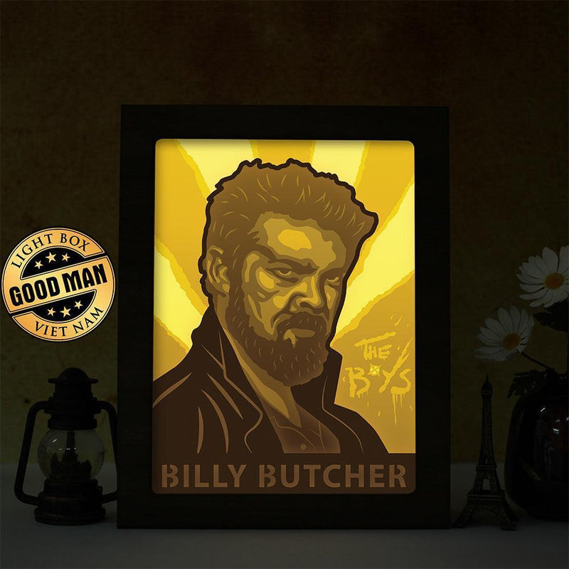 Billy Butcher - Paper Cut Light Box File - Cricut File - 8x10 inches - LightBoxGoodMan - LightboxGoodman