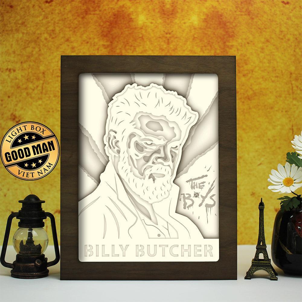 Billy Butcher - Paper Cut Light Box File - Cricut File - 8x10 inches - LightBoxGoodMan - LightboxGoodman