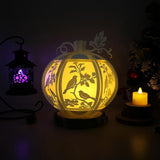 Bird Garden - 3D Pumpkin Lantern File - Cricut File 1 - LightBoxGoodMan