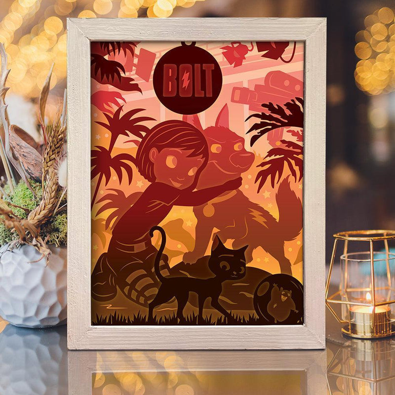 Bolt - Paper Cut Light Box File - Cricut File - 8x10 inches - LightBoxGoodMan - LightboxGoodman