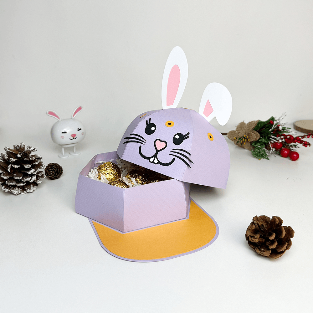 Bunny Cap - Easter Candy Box Paper Cutting File - 7x6" - Cricut File - LightBoxGoodMan - LightboxGoodman