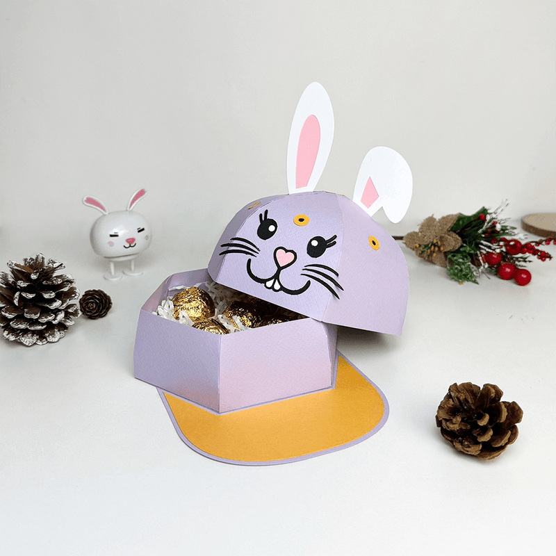 Bunny Cap - Easter Candy Box Paper Cutting File - 7x6" - Cricut File - LightBoxGoodMan - LightboxGoodman