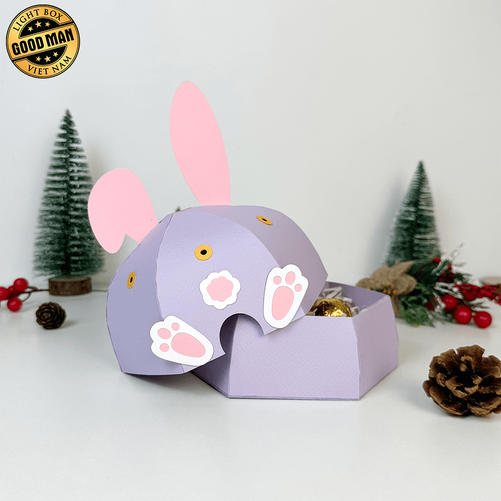 Bunny Cap - Easter Candy Box Paper Cutting File - 7x6" - Cricut File - LightBoxGoodMan - LightboxGoodman