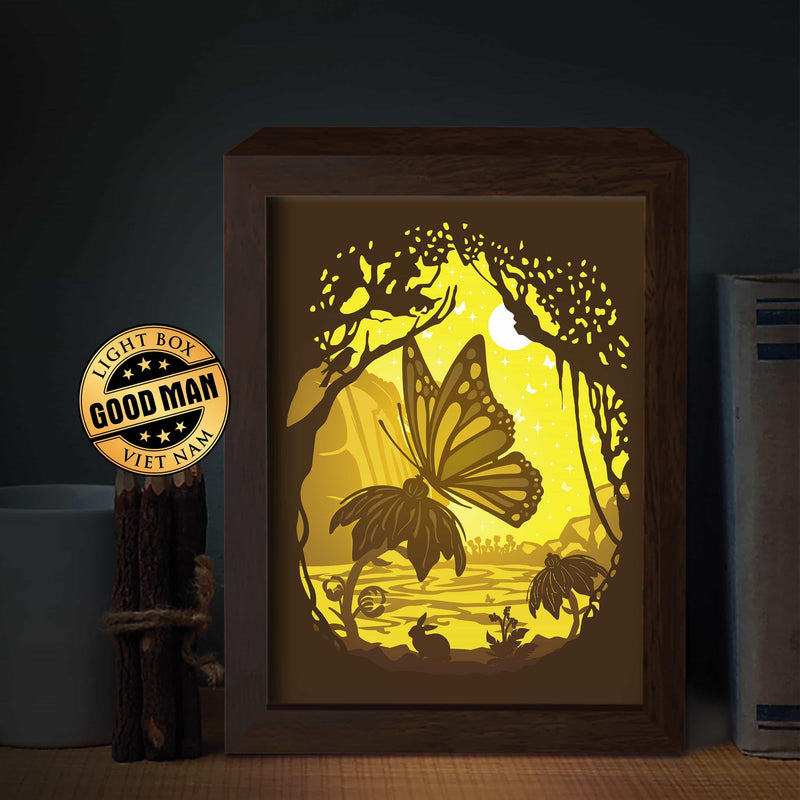 Butterfly 1 – Paper Cut Light Box File - Cricut File - 8x10 inches - LightBoxGoodMan - LightboxGoodman
