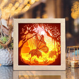 Butterfly 1 Square – Paper Cut Light Box File - Cricut File - 8x8 inches - LightBoxGoodMan