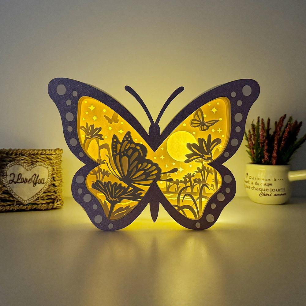 Butterfly - Butterfly Papercut Lightbox File - 6.6x9.2" - Cricut File - LightBoxGoodMan - LightboxGoodman