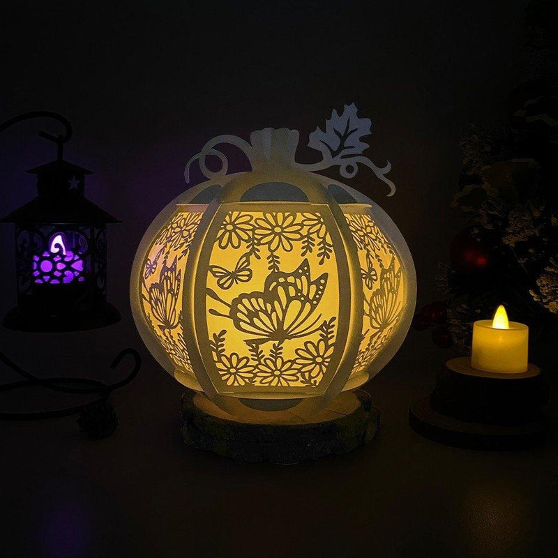 Butterfly Garden - Pumpkin Lantern File - Cricut File - LightBoxGoodMan - LightboxGoodman