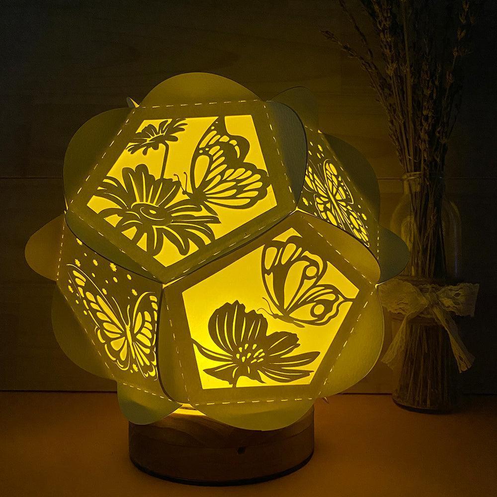 Butterfly- Pentagon 3D Lantern File - Cricut File - LightBoxGoodMan - LightboxGoodman