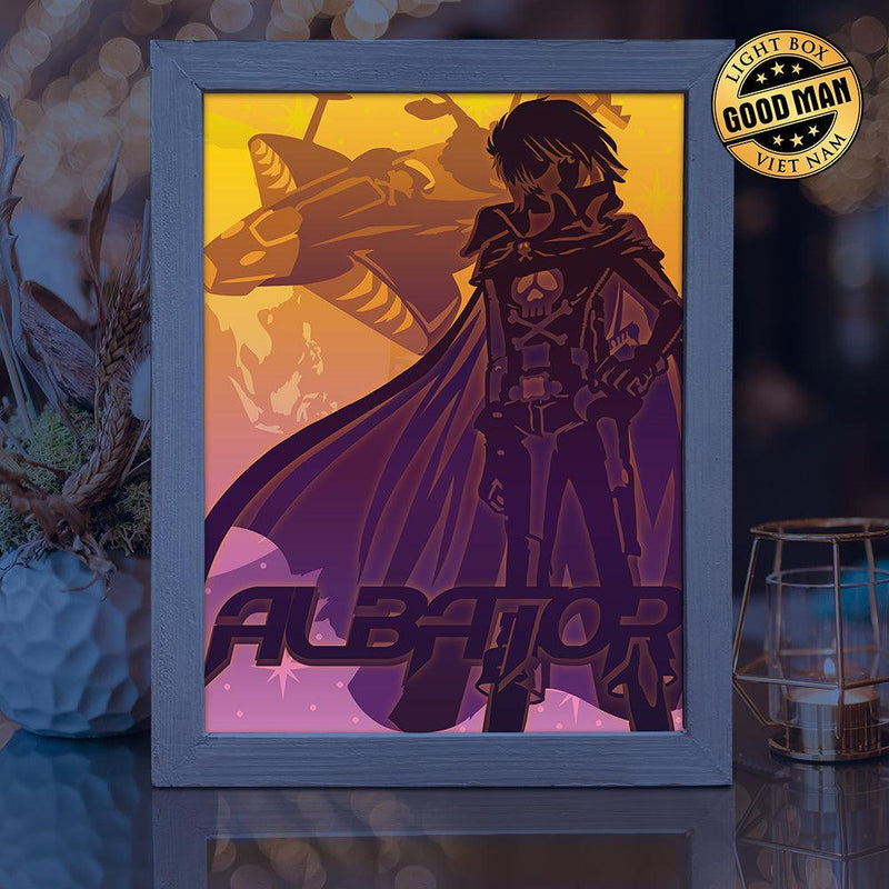 Captain Harlock - Paper Cut Light Box File - Cricut File - 8x10 inches - LightBoxGoodMan - LightboxGoodman