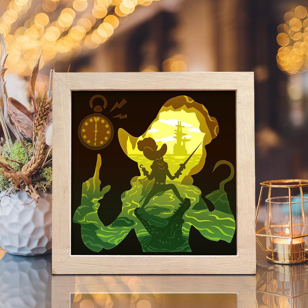 Captain Hook – Paper Cut Light Box File - Cricut File - 8x8 inches - LightBoxGoodMan - LightboxGoodman
