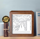 Cat And Moon 1 – Paper Cut Light Box File - Cricut File - 8x8 inches - LightBoxGoodMan - LightboxGoodman