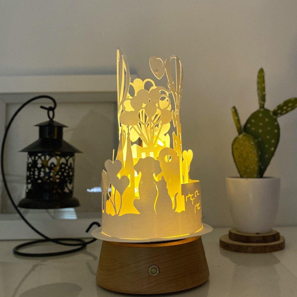 Cat Love - 3D Dome Lantern File - Cricut File - LightBoxGoodMan - LightboxGoodman