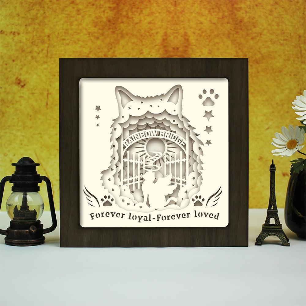 Cat Memorial – Paper Cut Light Box File - Cricut File - 8x8 inches - LightBoxGoodMan - LightboxGoodman