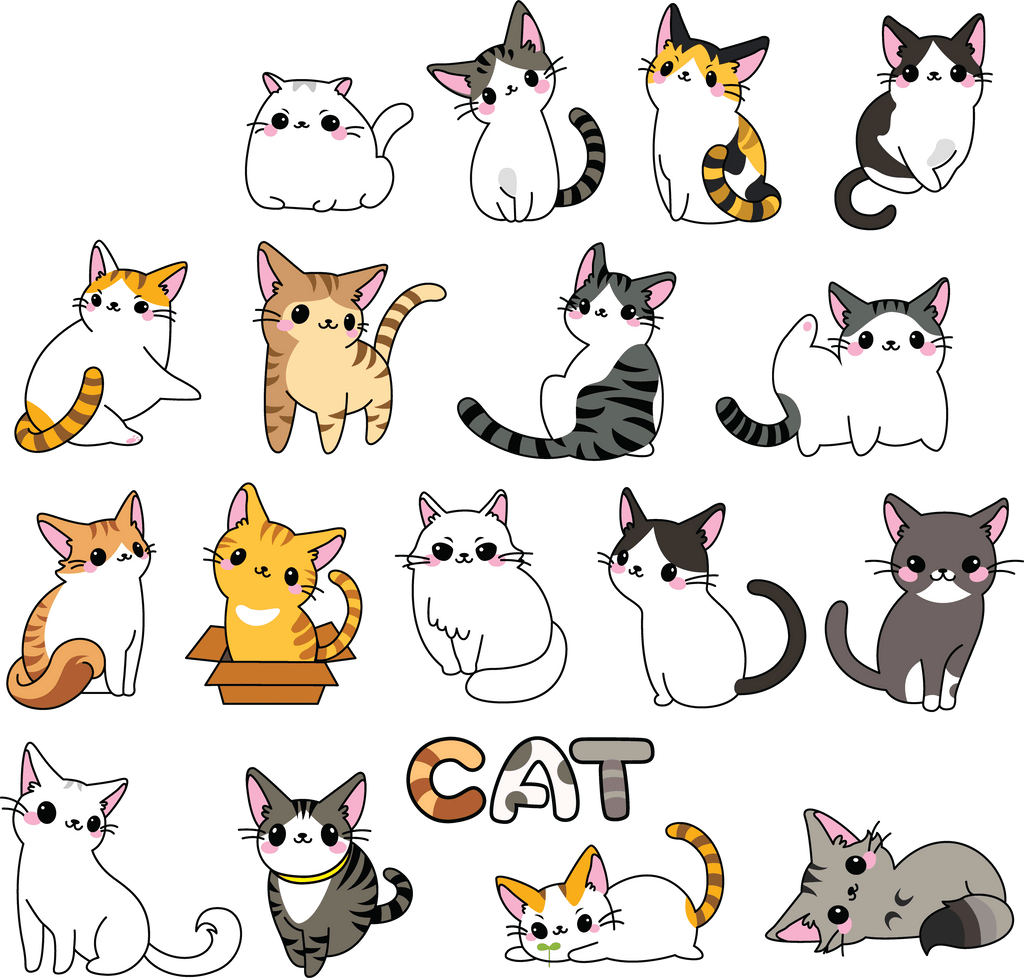 Cats - Cricut File - Svg, Png, Dxf, Eps - LightBoxGoodMan - LightboxGoodman