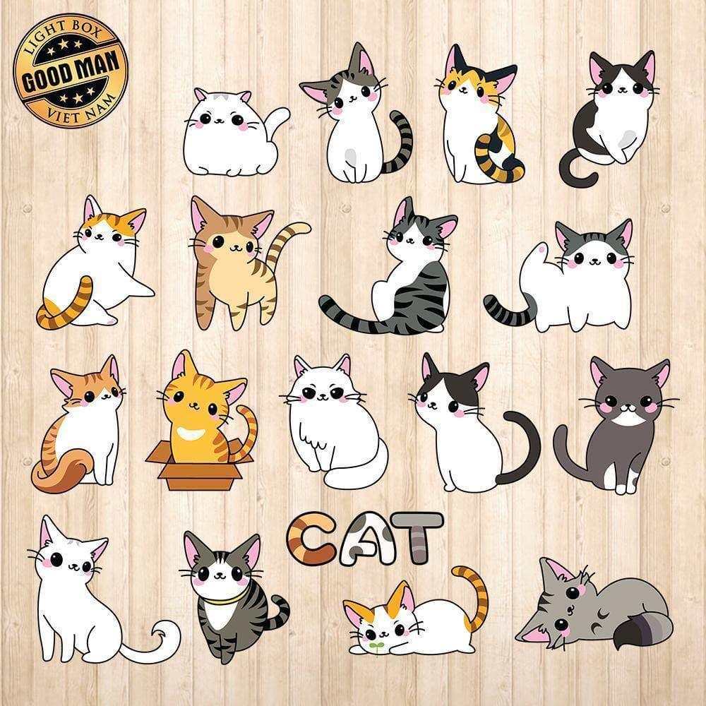 Cats - Cricut File - Svg, Png, Dxf, Eps - LightBoxGoodMan - LightboxGoodman