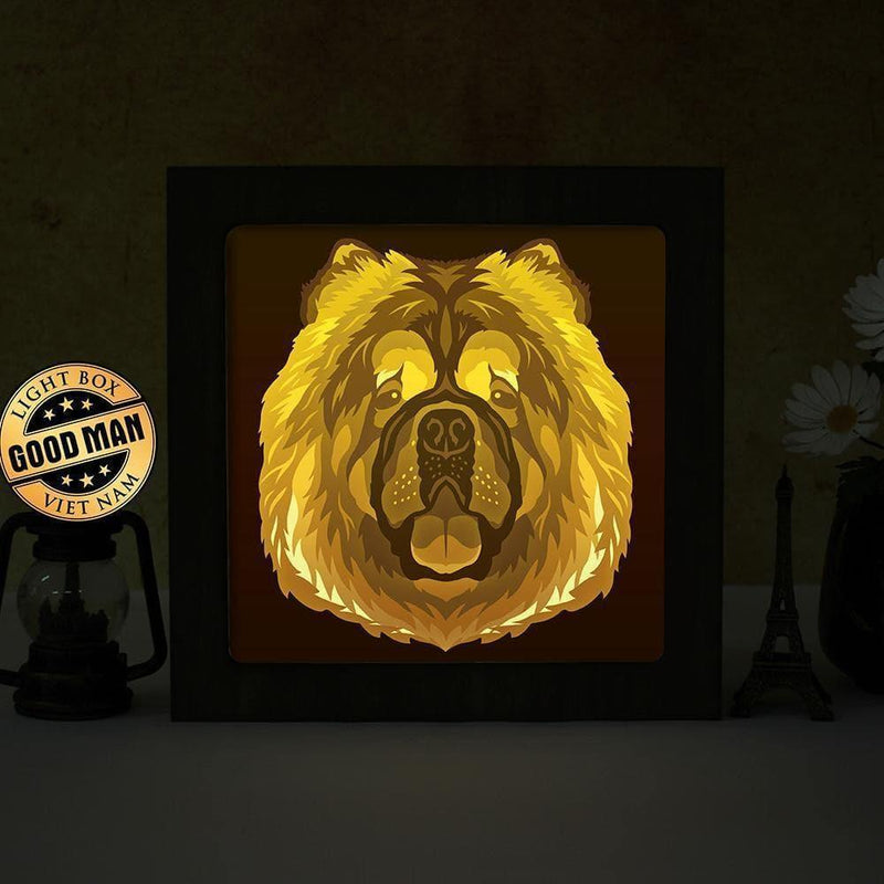 Chow Chow – Paper Cut Light Box File - Cricut File - 8x8 inches - LightBoxGoodMan - LightboxGoodman