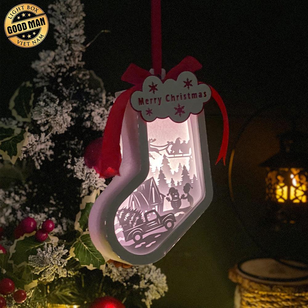 Christmas 3 - 3D Sock Lantern File - Cricut File - LightBoxGoodMan - LightboxGoodman