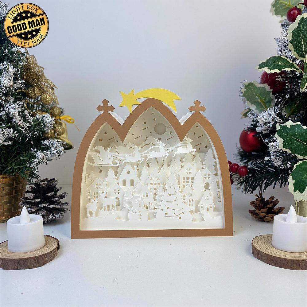 Christmas 3 - Paper Cut Nativity House Light Box File - Cricut File - 7x8 Inches - LightBoxGoodMan - LightboxGoodman
