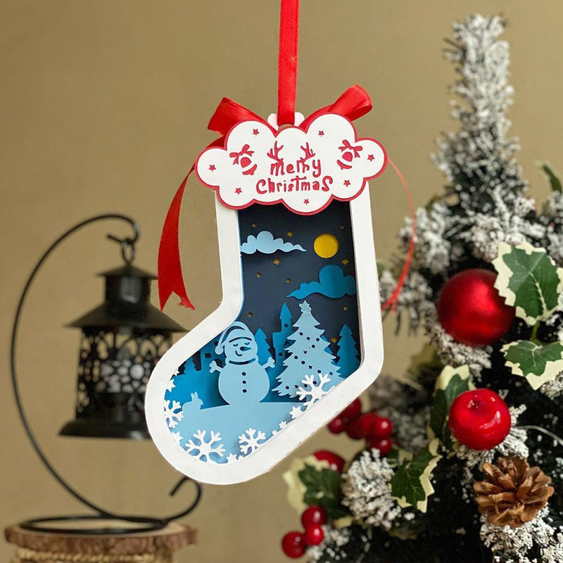 Christmas 4 - 3D Sock Lantern File - Cricut File - LightBoxGoodMan - LightboxGoodman