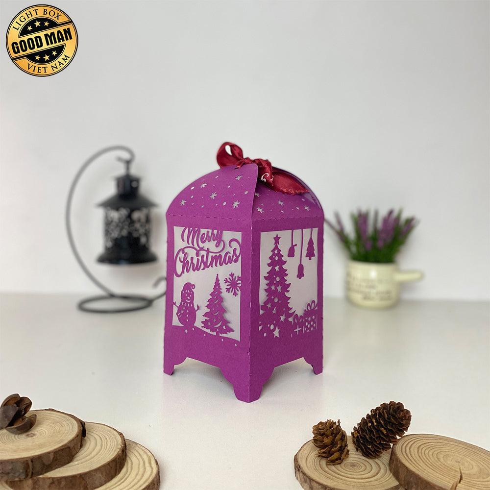 Christmas 4 - Paper Cut Lantern File - Cricut File - 10,5x20,6cm - LightBoxGoodMan - LightboxGoodman