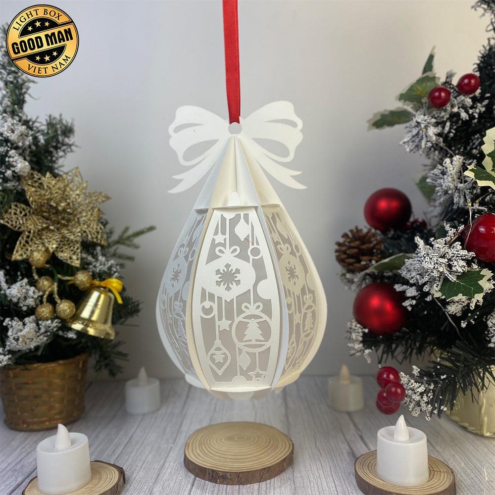 Christmas Balls - Droplet Lantern File - Cricut File - LightBoxGoodMan - LightboxGoodman