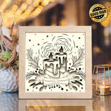 Christmas Candles – Paper Cut Light Box File - Cricut File - 8x8 inches - LightBoxGoodMan - LightboxGoodman