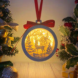 Christmas Deer 2 - 3D Ornament Lantern File - Cricut File - LightBoxGoodMan