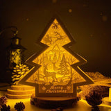 Christmas Deer 2 - Paper Cut Tree Light Box File - Cricut File - 20x22cm - LightBoxGoodMan - LightboxGoodman