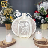 Christmas Deer 2 - Pumpkin Lantern File - Cricut File - LightBoxGoodMan - LightboxGoodman