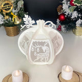 Christmas Deer 2 - Pumpkin Lantern File - Cricut File - LightBoxGoodMan - LightboxGoodman