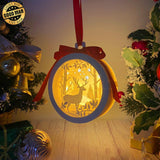 Christmas Deer - 3D Ornament Lantern File - Cricut File - LightBoxGoodMan - LightboxGoodman