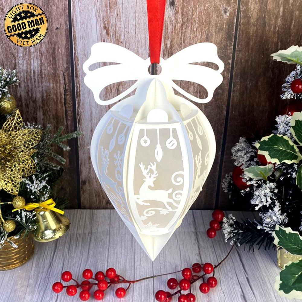 Christmas Deer - Droplet Lantern File - Cricut SVG File - LightBoxGoodMan - LightboxGoodman