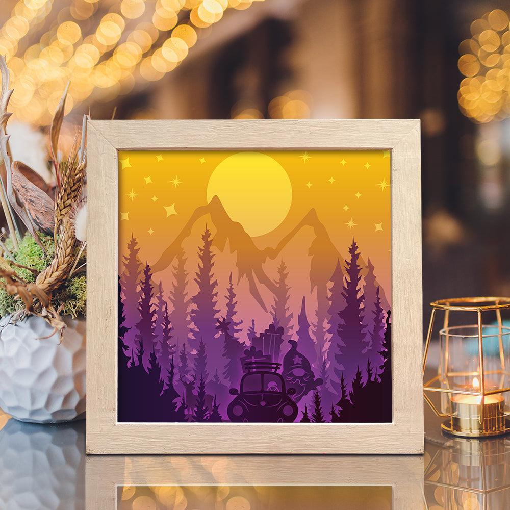 Christmas Gnome 2 – Paper Cut Light Box File - Cricut File - 8x8 inches - LightBoxGoodMan - LightboxGoodman