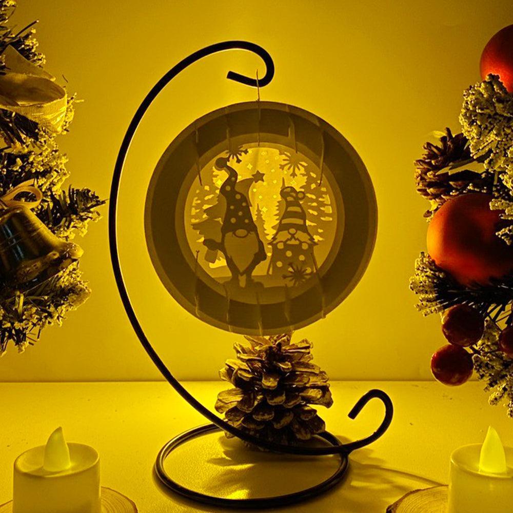 Christmas Gnome - 3D Pop-up Light Box Ornament File - Cricut File - LightBoxGoodMan - LightboxGoodman
