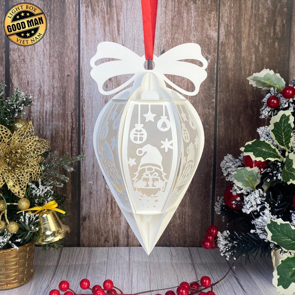 Christmas Gnome - Droplet Lantern File - Cricut SVG File - LightBoxGoodMan - LightboxGoodman