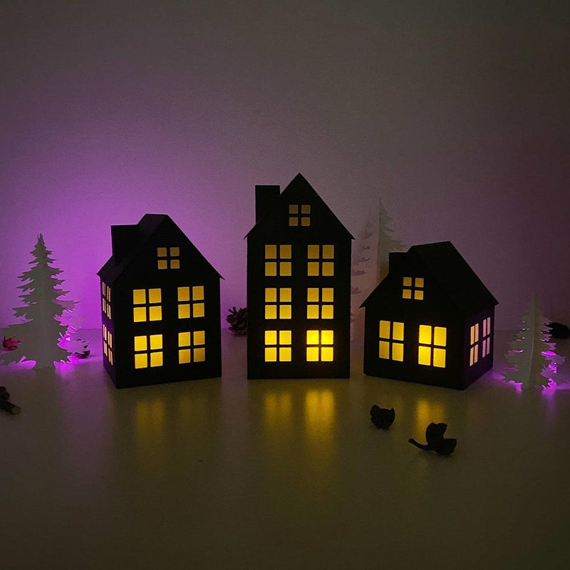 Christmas House - 3D House Lantern File - Cricut File - LightBoxGoodMan - LightboxGoodman